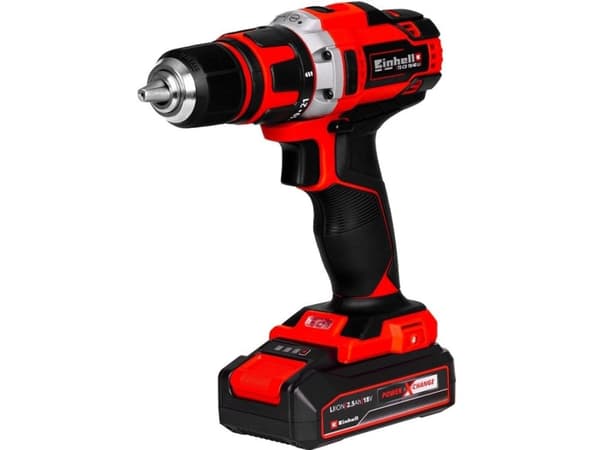 Cordless drill EINHELL TE-CD 18/40 Li-Kit, 2x 2.5 Ah batteries and charger, max. with