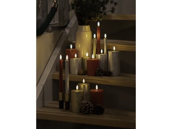 Sirius Home Sille Exclusive, Figur, Rød, Voks, 3 lamper, LED, Batteri