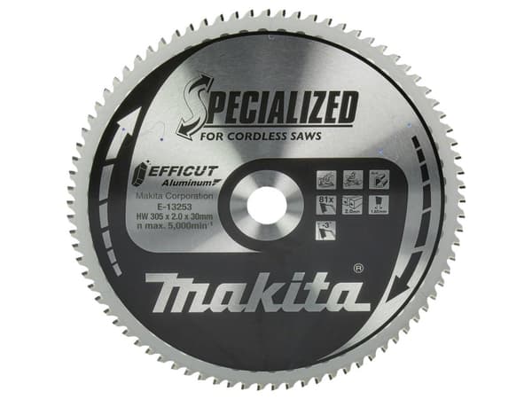 Makita E-13253 T.C.T. pjūklas 305X30X2MM -3° , T81, EFFICUT Aluminium