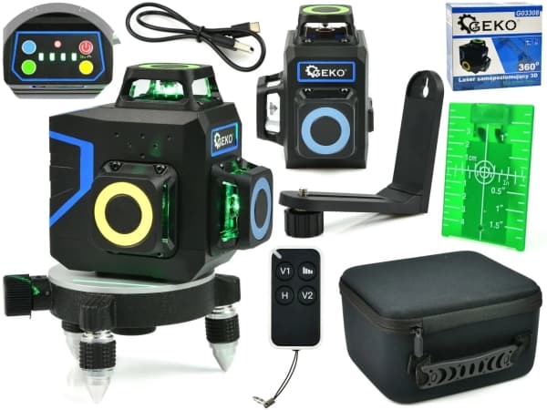 Selvnivellerende laser 3D 360 12x grønne linjer (8)