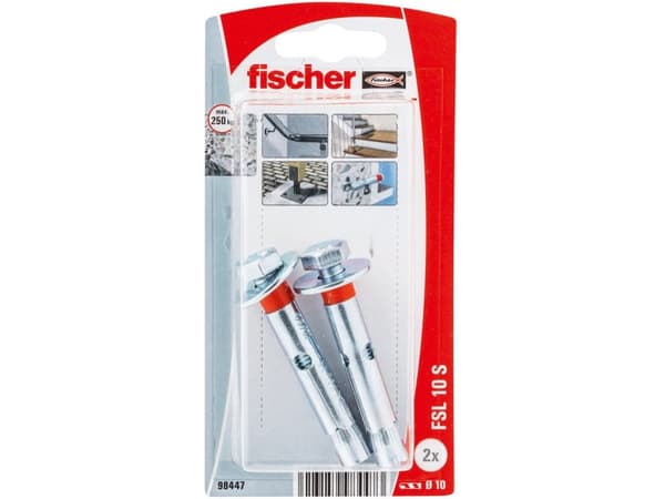 Fischer 98447, Expansionsankare, Betong, 1 cm, 4 styck, Blåsa