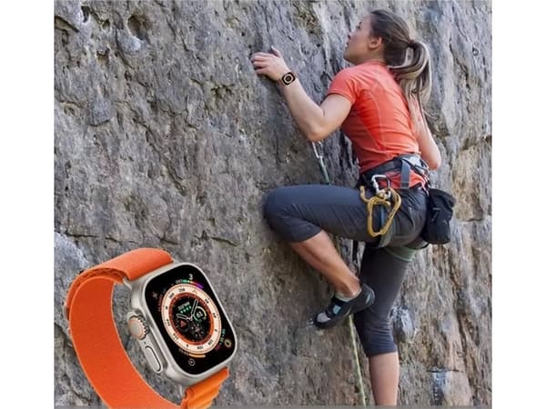 Rannekoru Apple Watch 4 / 5 / 6 / 7 / 8 / SE (38 / 40 / 41 mm) Tech-Protect Nylon Pro oranssi