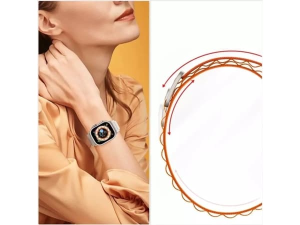 Rannekoru Apple Watch 4 / 5 / 6 / 7 / 8 / SE (38 / 40 / 41 mm) Tech-Protect Nylon Pro oranssi