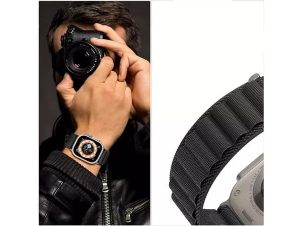 Rannekoru Apple Watch 4 / 5 / 6 / 7 / 8 / SE (38 / 40 / 41 mm) Tech-Protect Nylon Pro oranssi