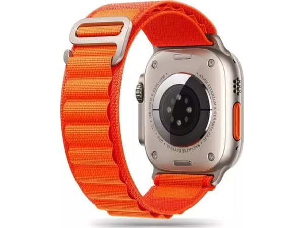 Rannekoru Apple Watch 4 / 5 / 6 / 7 / 8 / SE (38 / 40 / 41 mm) Tech-Protect Nylon Pro oranssi