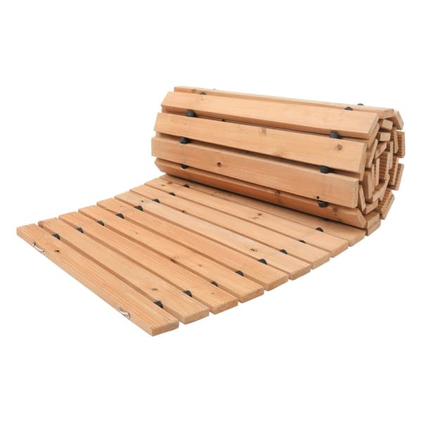 7 ft P x 17 in W Kaareva Puinen Puutarhakäytävä, Roll Out -malli, Käytännöllinen Puutarhakäytävä
