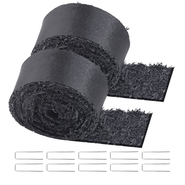 2 Ruller Gummi Mulch Mat, Landskabspleje Rulle 120x4,5, Holdbar, Vejrbestandig, Nem at Installere