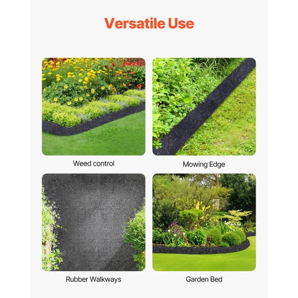 Gummi Mulch Rulle til Landskabspleje, 120 x 4,5, Gummi Mulch Mat Sti, Skridsikker, Vejrbestandig