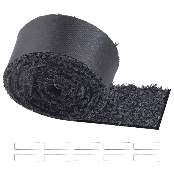 Gummi Mulch Rulle til Landskabspleje, 120 x 4,5, Gummi Mulch Mat Sti, Skridsikker, Vejrbestandig