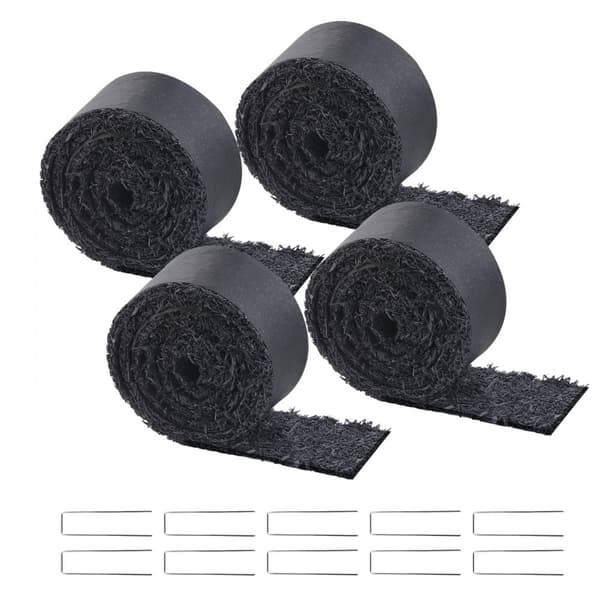 Gummi Mulch Rulle, Landskabspleje 4 ruller, 120 x 4,5-tommers Gummi Mulch Mat
