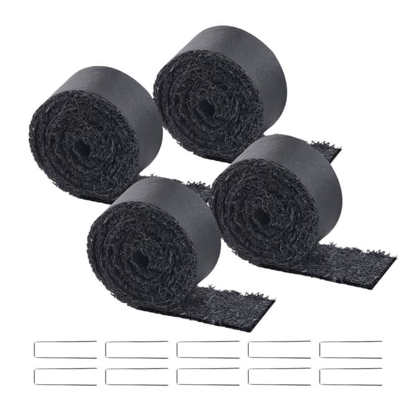 Gummi Mulch Rulle, Landskabspleje 4 ruller, 120 x 4,5-tommers Gummi Mulch Mat