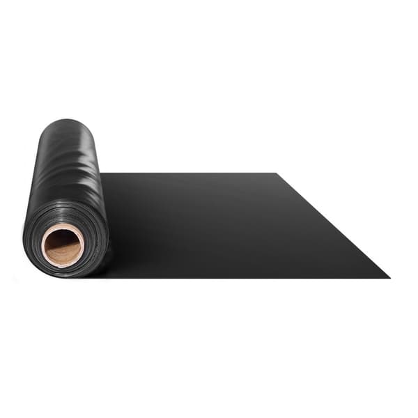 10Mil Plastfolierulle, 20 x 100 FT, Tungt Polyeten Svart, Högkvalitativ, Tålig, Vattentät