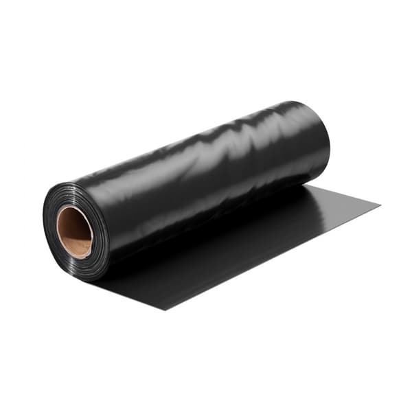 10Mil Plastfolierulle, 10 x 65 FT, Heavy Duty Film, Sort/Hvid