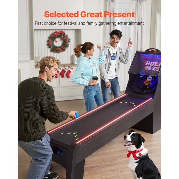 9 ft Roll & Score, Arkadspelbord, Elektronisk Målskytt, 4 Bollar, Perfekt för Spelrum