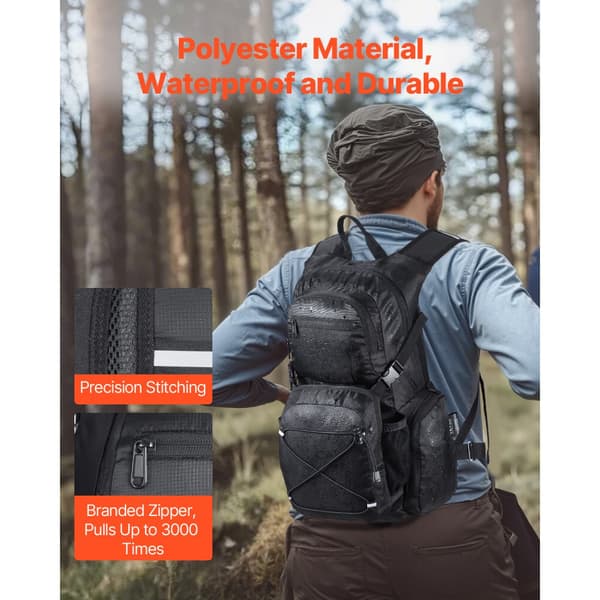 Hydraation Pack Reppu, 2L TPU Vesirakko, Patikointiin, Pyöräilyyn ja Campingille