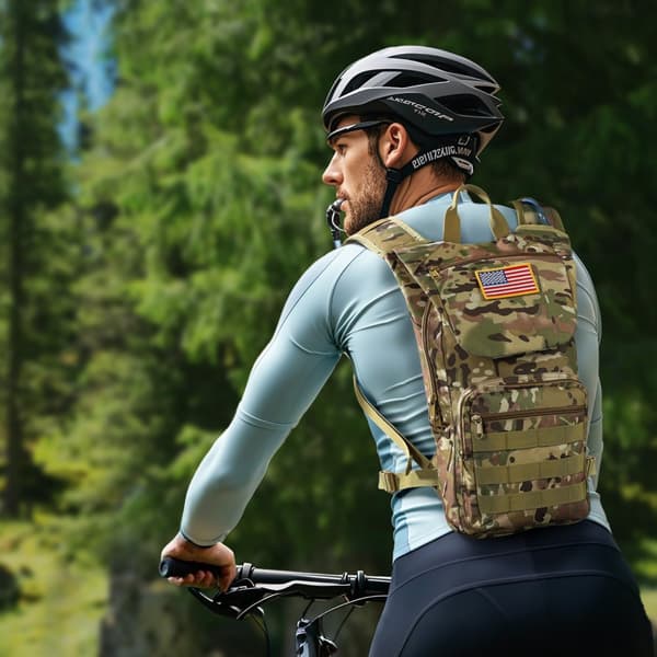 Taktisk Molle Hydration Pack Rygsæk, 3L TPU Vandblære, ideel til cykling og vandring