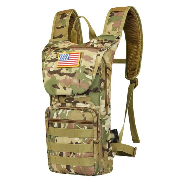 Taktisk Molle Hydration Pack Rygsæk, 3L TPU Vandblære, ideel til cykling og vandring