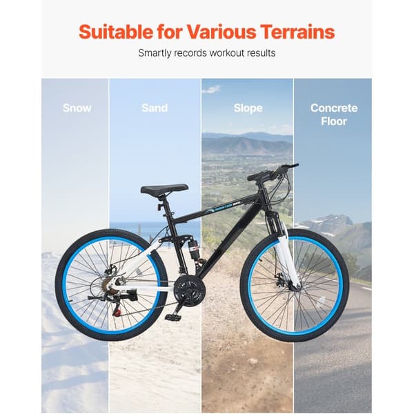 26 Mountainbike MTB, 21-gears fuld affjedring, dobbelte skivebremser