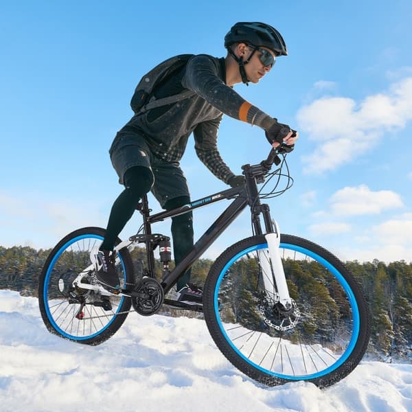 26 Mountainbike MTB, 21-gears fuld affjedring, dobbelte skivebremser