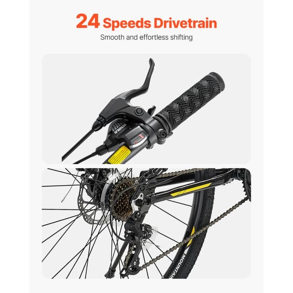 29 Mountainbike, MTB Cykel med 24 gear, Fuldt affjedret, Dobbelt Skivebremser
