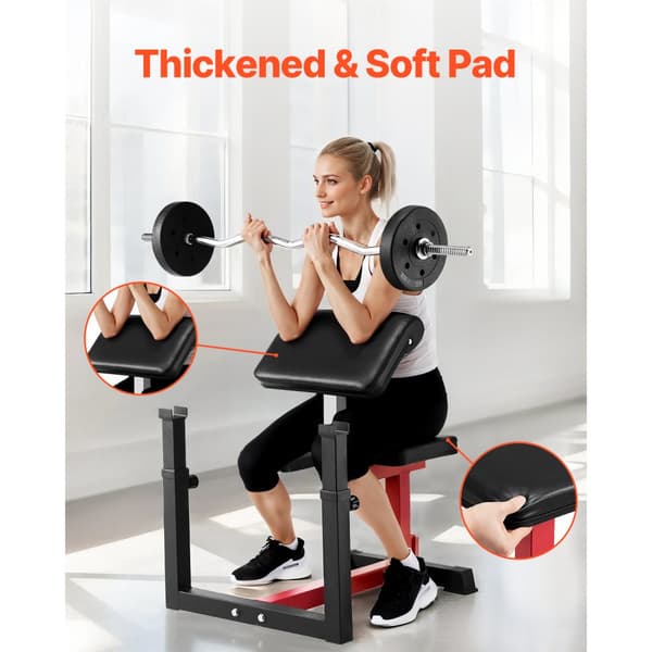 Prædikant Curl Bænk, Justerbar, Hjemme Gym Biceps Maskine, Barbell Udstyr, Styrke Træning