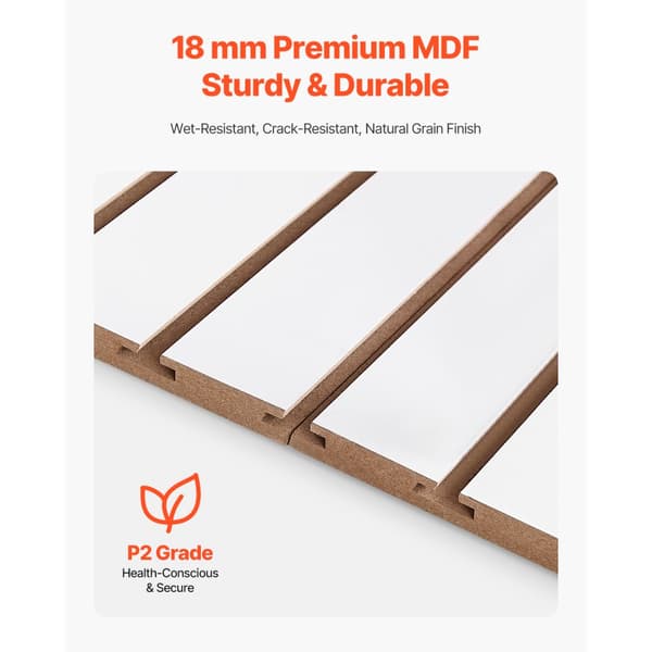 MDF Sälepaneeli 4x4 jalkaa, Valkoinen Autotallin Säleseinä, Modulaarinen Muotoilu