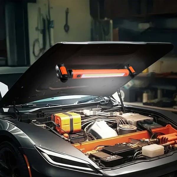 Underhuv Arbetsljus, 1250LM LED, Magnetisk och Uppladdningsbar, 6000mAh Batterikapacitet