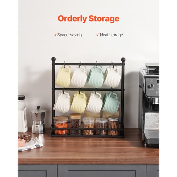 Kaffekrus Holder, Bordplade 16 Kroge Kopstativ, Med Opbevaringsbund