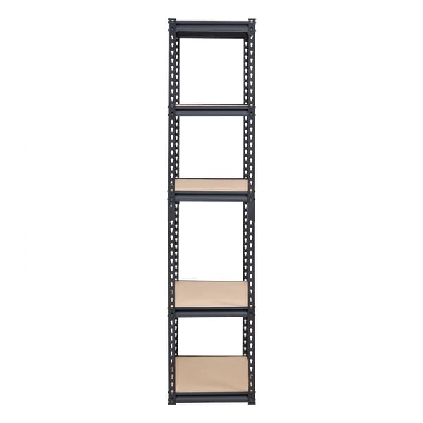 Opbevaringshylder 40,6cm x 91,4cm x 181,4cm, 5-lags garageopbevaringsreoler, højdejusterbar, stærk stålkonstruktion