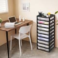 Miniatyrbild 8 av 11: Plastförvaringsorganisator, 10-lagers, Stor Kapacitet, med Topporganisator, Svart Ram