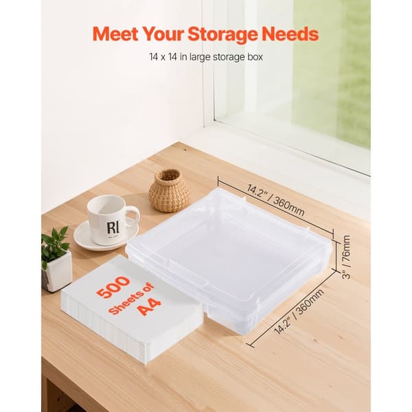 Scrapbook Paper -säilytys, 6 Pack pinottavat muovilaatikot, läpinäkyvää, koteloitava laatiko mallia