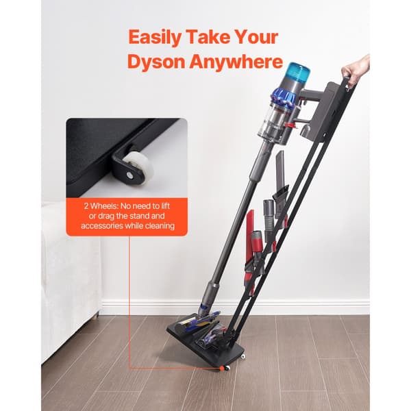 Støvsugerstativ til Dyson Multi-Models, Opbevaringsbeslag Holder, Udstyret med Hjul