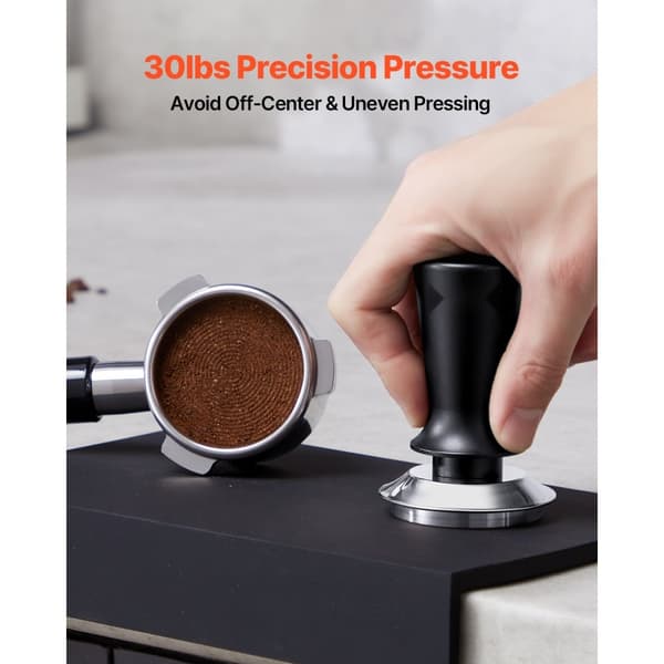 Espresso Tamper 51mm, Ruostumaton Teräs Kahvisumutin, Jousitoiminto