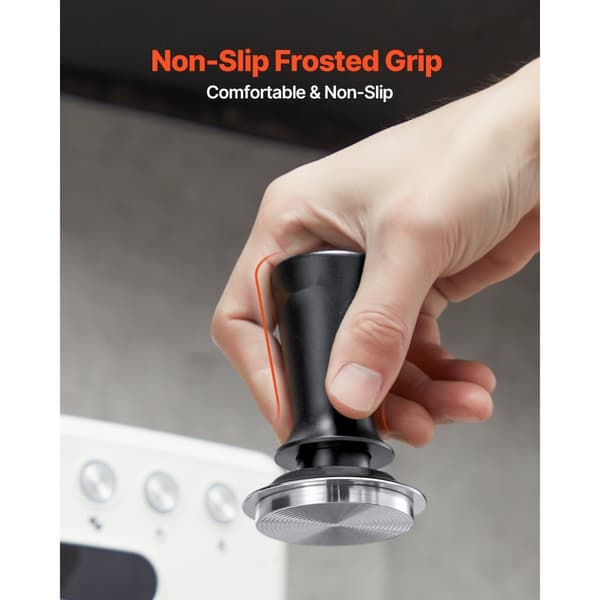Espresso Tamper 51mm, Ruostumaton Teräs Kahvisumutin, Jousitoiminto