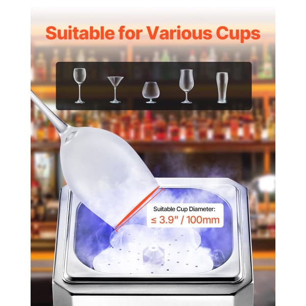 Glasfroster för kommersiellt bruk, CO2-Ölglasskylningsmaskin, snabb frost & iskoppfunktion