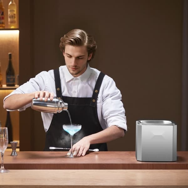 Glasfroster för kommersiellt bruk, CO2-Ölglasskylningsmaskin, snabb frost & iskoppfunktion