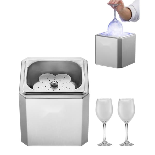 Glasfroster för kommersiellt bruk, CO2-Ölglasskylningsmaskin, snabb frost & iskoppfunktion