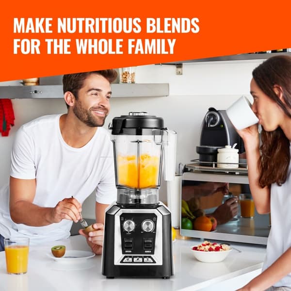 Professionell Blender Kommersiell, Bänkskiva Mixers 68 oz, Smoothies och Shakes