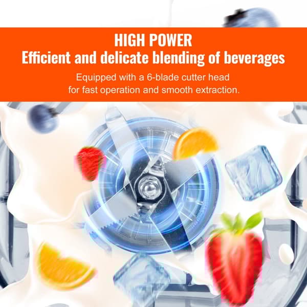 Professionell Blender Kommersiell, Bänkskiva Mixers 68 oz, Smoothies och Shakes