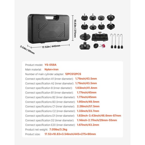 Jarruilmaussovitinsarja, 12 kpl Brake Master Bleeder Kit, sopii useimpiin ajoneuvoihin