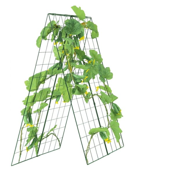 A-Frame agurk espalier, 46x32 sammenfoldeligt metal, haveespelier til grøntsager
