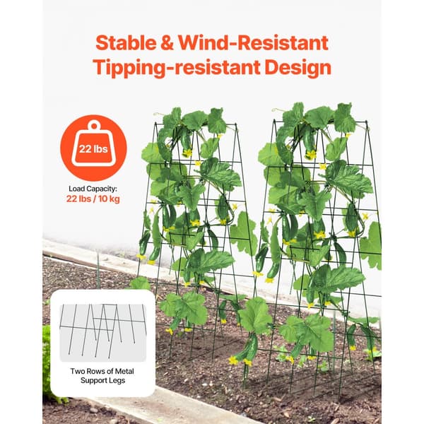 A-Frame Agurk Espalier, 39x32 Sammenfoldelig Metal, Haveespalier til Planter og Grøntsager