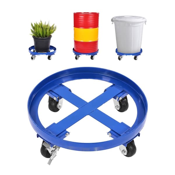 55 Gallons Tromme Dolly 2000 lbs, Barrel Dolly Vogn, Tromme Caddy med 4 hjul, Høj Lastkapacitet