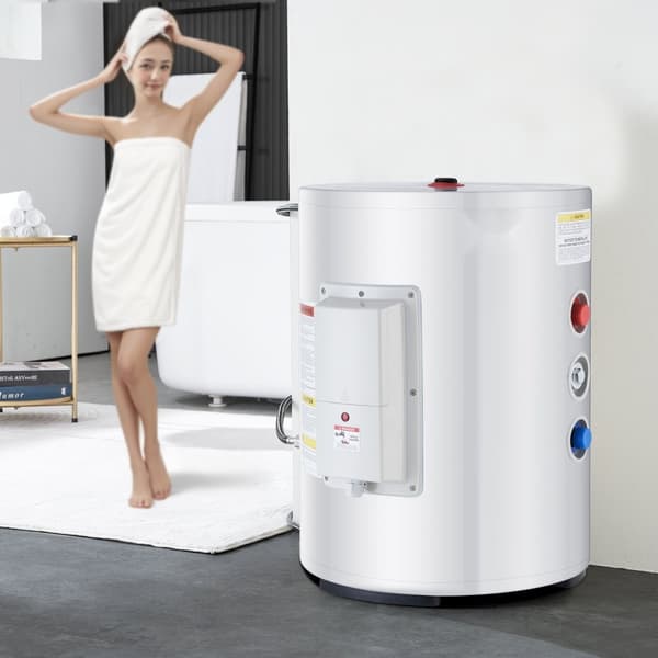 10 Gallon Elektrisk Varmvattenberedare, Instant Hot 1,6Kw, LED-display, Perfekt för Dusch