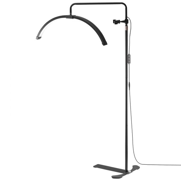 Halvmåne Ljus för Hudterapeut, 26 tum Dimbar LED-golvlampa, Lash Light Bågformad