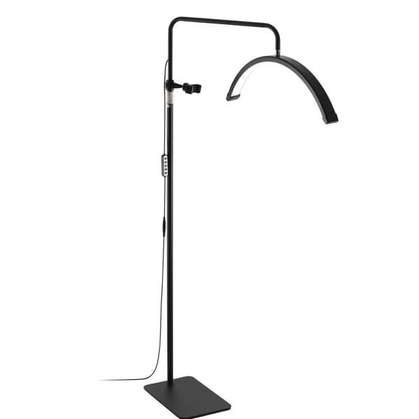 Halvmånelys til æstetikeren, 23 tommer Lash Light LED-gulvlampe, dæmpbar, buet design