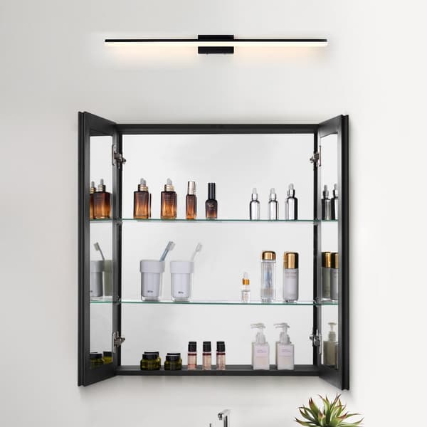 Medicinskab spejl, 26x30 model, justerbare hylder, moderne badeværelsesopbevaring, høj kvalitet