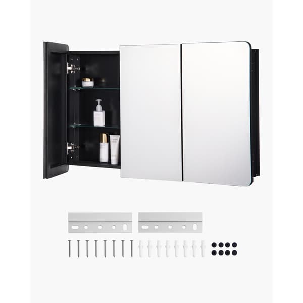 Medicinskab 25,5 x 40, Spejlfront, Justerbare hylder, Pladsbesparende opbevaring