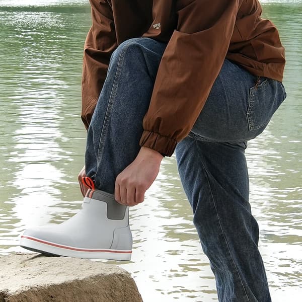 Ankel Deck Boots, Herrarbetsskyddad Regnstövlar, Vattentät, Halkresistent, Storlek 42 EU