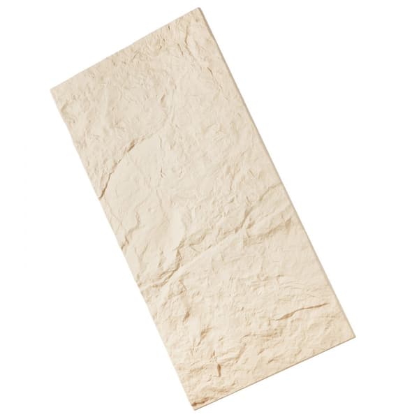 3D Vægpaneler, 4 pakke 48x24'', PU Stone-Look, 32 Kvadratfods Dækning, Stengul